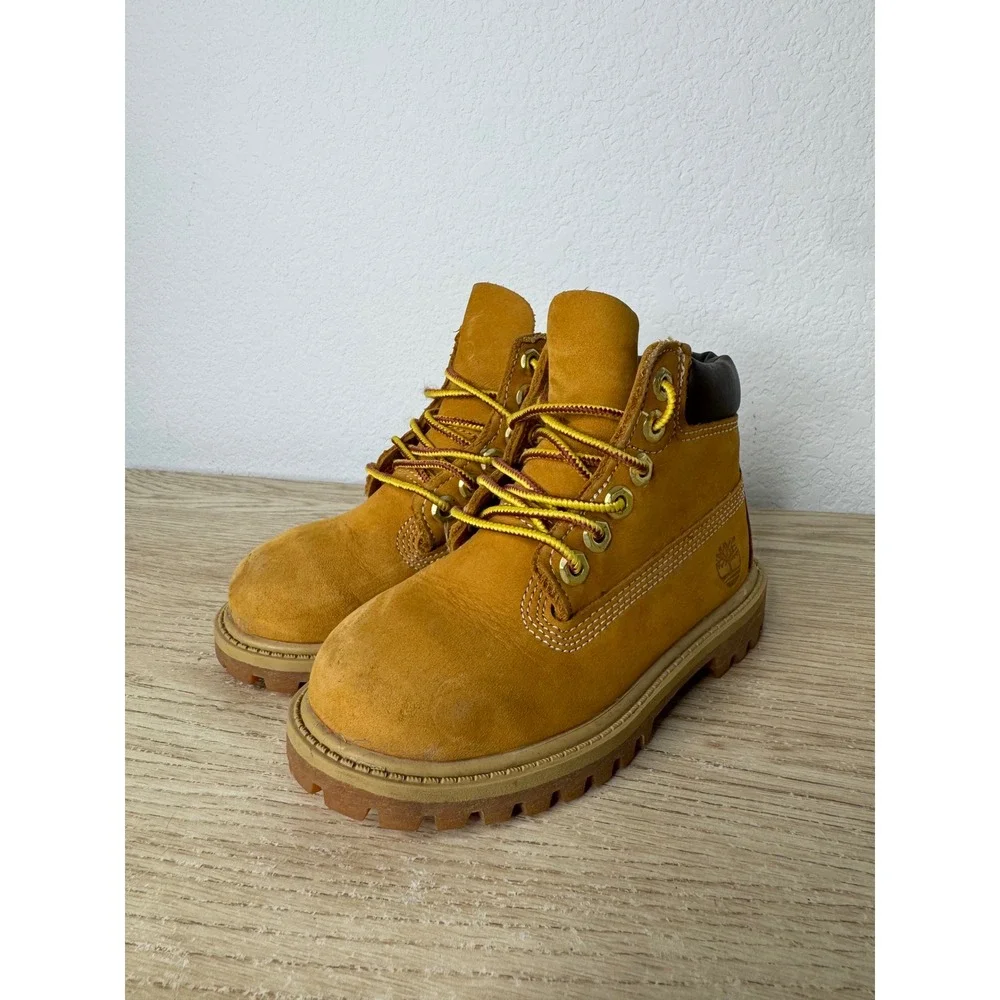 Timberland Wheat Nubuck 6 Inch Waterproof Premium Boots Toddler 8.5‎ M Outdoor